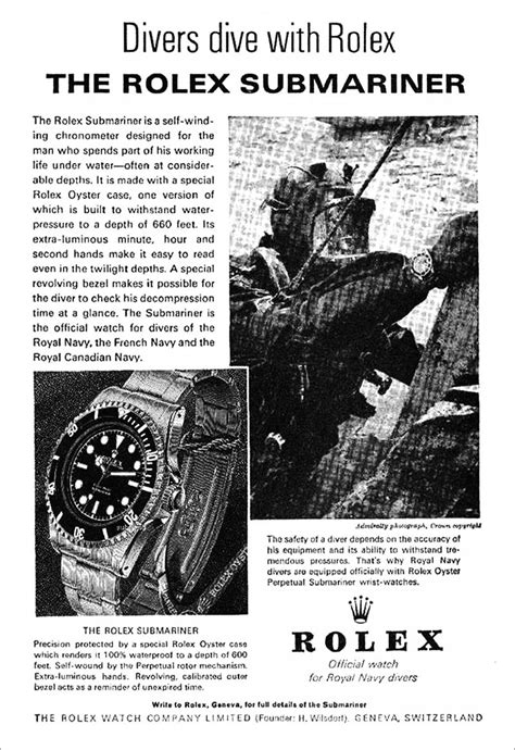 Rolex submariner advertisement